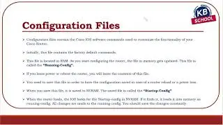 Day 15  Working with  the Configuration Files