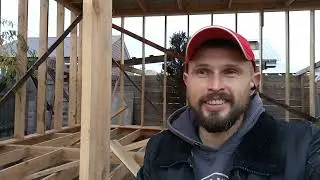 Каркасный дом без фундамента (2)!!! Накрыли крышу начинаем фасад!!!