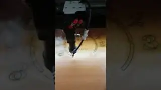 Yaz sıcağinda lazer ile  Ahsap saat yapımı