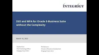 SSO and MFA for Oracle E Business Suite Without the Complexity