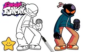 How To Draw Whitty 💣 | Friday Night Funkin' Mod | Step by Step Tutorial for Beginners