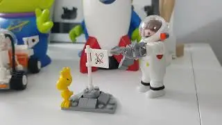 Playmobil. El Astronauta acompañado de seres de otra galaxia.