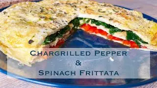 Chargrilled Pepper and Spinach Egg Frittata Cake Pie