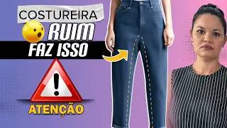 Diminuir Altura de Gancho / Cavalo Entre Pernas - Explicação por MODELAGEM e Calça Jeans ✂️