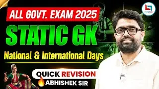 STATIC GK | NATIONAL & INTERNATIONAL DAYS  | QUICK REVISION | ABHISHEK SUMAN SIR