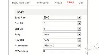 Configuring RS485 Settings Hikvision