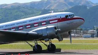 [4K] Kapiti Coast Airport - Air Chathams Douglas DC-3 ZK-AWP Engine Start #1 - 15/01/2022