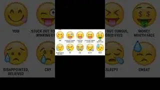 Names of emoticons, emoji, emoji names