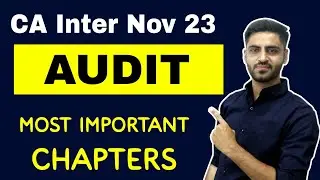 Audit Most Important Chapters Topics Questions CA Inter Nov 23 Important list CA Inter Playlist
