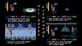 All Dates with Everyname! - RIBBIT! A Deltarune MOD by TheMaximus!