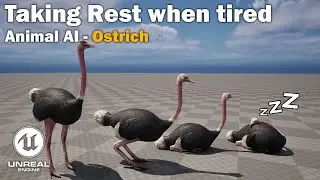 Animal AI Getting some Rest in Unreal Engine 5 - Ostrich AI part 3