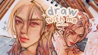 how I draw stylized portraits ⊹༉‧₊˚.