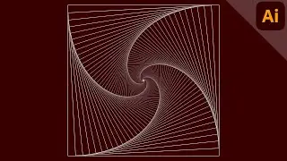 Create a square spiral | ILLUSTRATOR TUTORIAL - ABSTRACT & CREATIVE