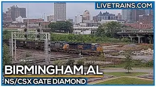 🔴 LIVE Trains Railcam | Birmingham, Alabama (CSX/NS Diamond)