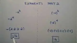 Exponents Part 2 , Intermediate Algebra , Lesson 9