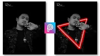 Tutorial Neon Glowing effect (Shape) | Picsart Editing Tutorial