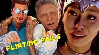 MK1 Kitana Slaps Johnny For Flirting With Her ( Johnny Cage’s Flirting Fails - All Intros )