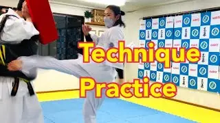 Karate Girl Technique practice 空手女子のテクニック練習
