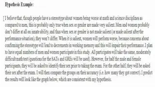 Hypothesis Assignment Video