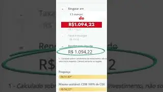 💰 Quanto rende R$1.000 investidos no Nubank CDI? #nubank #cdi #quantorende #milreais #R$1000
