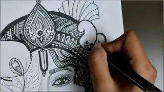 Krishna Mandala | Simple Mandala art | step by step | Mandala art | Easy Mandala art @divsartcraft