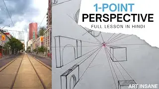 How to Draw in Perspective for Beginners 1-Point Perspective (in Hindi)