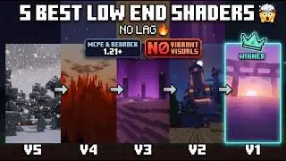 🔥 TOP 5 Shaders for LOW END MCPE & Bedrock 1.21+ (NO Vibrant Visuals!) - Part 4