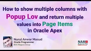 How to show multiple columns with Popup Lov and return multiple value into Page Items in Oracle Apex