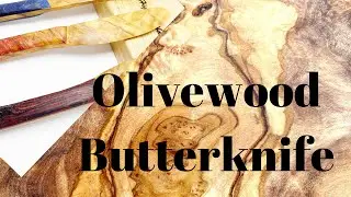 Making Olive Wood butter knife.