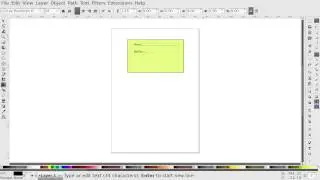 Inkscape 5 Using Text Tool