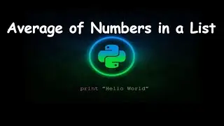 How to Calculate Average of Numbers in a List || GENERAL PYTHON PROGRAMMING QUESTIONS