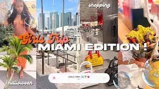 TRAVEL VLOG 🌴| MIAMI GIRLS TRIP EDITION ⋆ ♡୧⋆| halloween + shopping + NO sleep ! | flygirlheavenn 