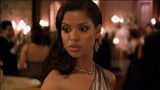 Gugu Mbatha-Raw in sexy slit dress & red high heel pumps disrobes to her panties