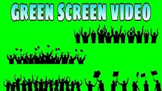 Crowd 👯Cheering Green 👬Screen Video 👭 FREE | 28 Teach