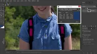 Using the Color Picker in Gimp 2.8