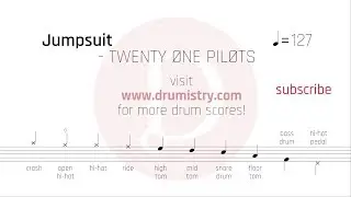 Twenty One Pilots - Jumpsuit Drum Score
