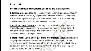 JUNE 2022 TEE SOLUTION OF BCOC 135 COMPANY LAW
