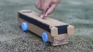 How to make Toy Bus - Amazing Cardboard Car