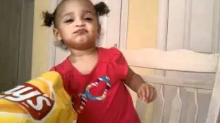 Baby, eating chips!