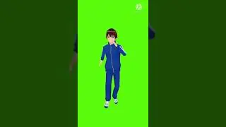 running girl green screen / ncr green screen