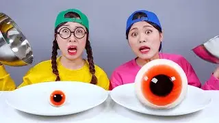 大きなゼリー食品 VS 小さなゼリー食品チャレンジドナ