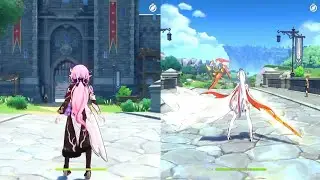 Elysia & Kiana in Genshin Impact (MOD)