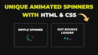 Unique Animated Loading Spinner with HTML & CSS | CSS Animation Tutorial!