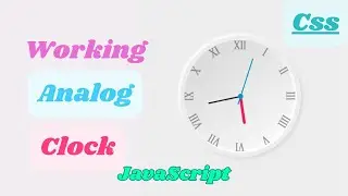 Working Analog Clock UI design by css html and Javascript #clock #animation #css