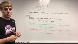 Expressions, variables, terms, factors, & coefficients