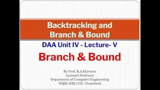 Branch & Bound Principal and Control Abstraction of Branch & Bound