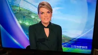 Erin Molan Slips off chair on live TV