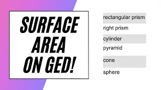 GED Math – Surface Area!