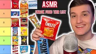 [ASMR] Snack Food Tier List While Eating Snacks 🍪🥨🍬