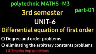 differential equations//polytechnic maths m3//unit -6/part-01//3rd semester //@naveenreddy MATH